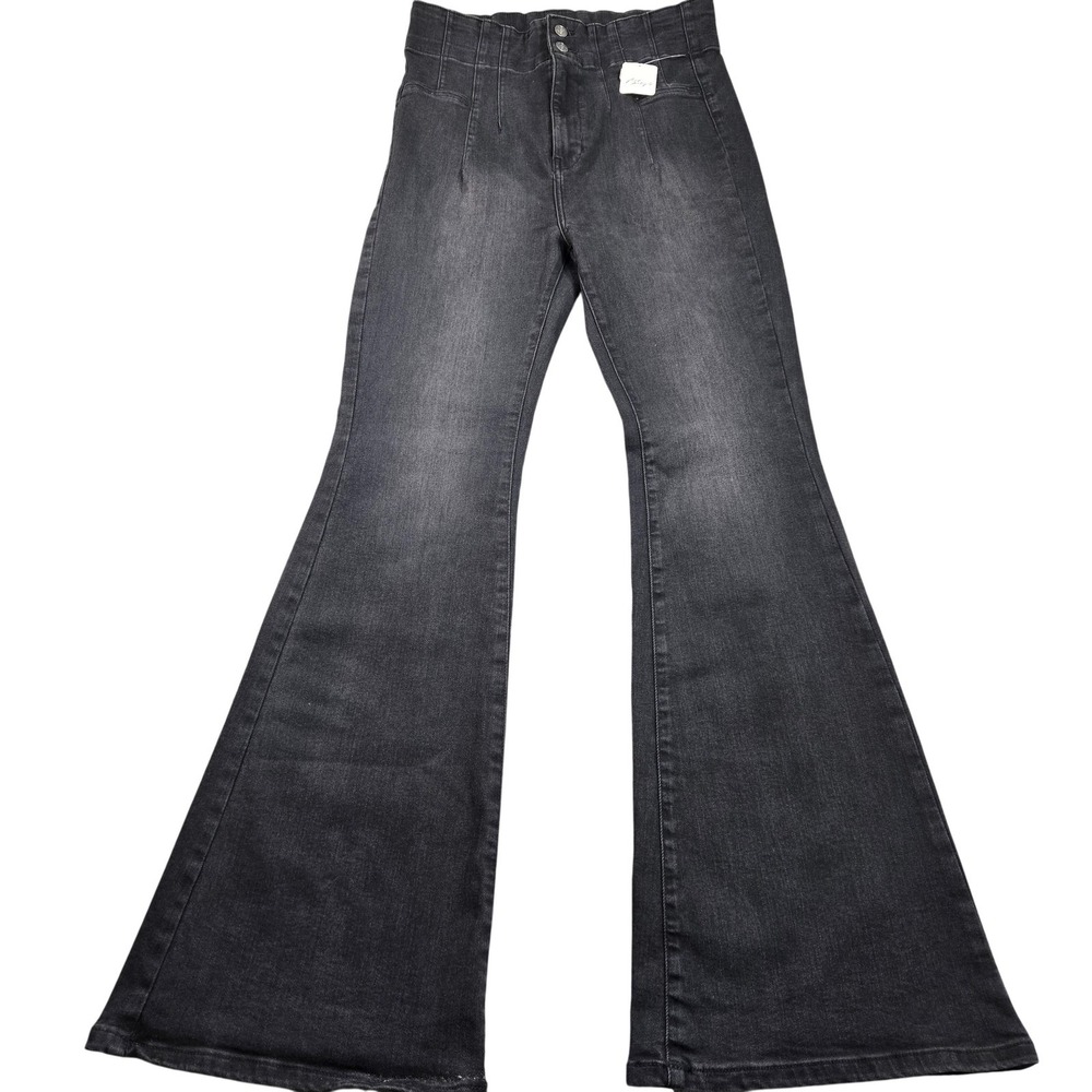We The Free Just‎ Float On Flare Jeans Womens 31 Charcoal Wash High Rise Denim